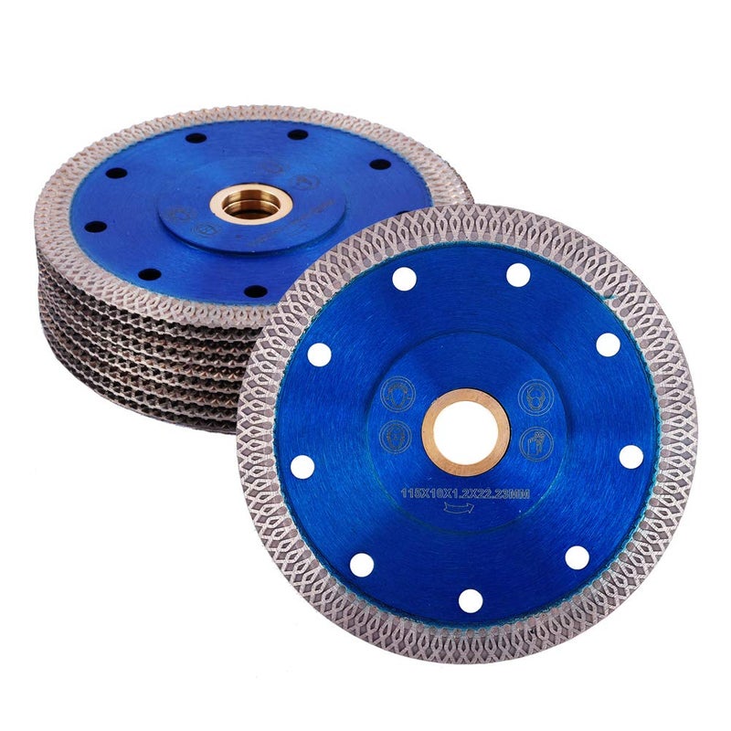 GoYonder 4.5 Inch Super Thin Diamond Saw Blade for Cutting Porcelain Tiles,Granite Marble Ceramics (4.5" -Blue (10 pcs)) - Image 1